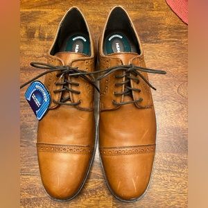 Nunn Bush Men's Cognac Leather Cap-Toe Oxford